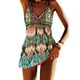 thumbnail image 1 of Traje de baño dividido para mujer, ajustado, sin espalda, cuello en V, ligero, transpirable, poliéster elástico, ropa verde claro XXL, 1 of 4