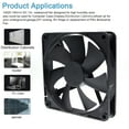 thumbnail image 4 of 140mm 14cm Computer Case Cooling Fan PC Waterproof Dustproof,2900RPM 140X140X25mm Dual Ball 12V,High Speed IP68 Cooler, 4 of 5