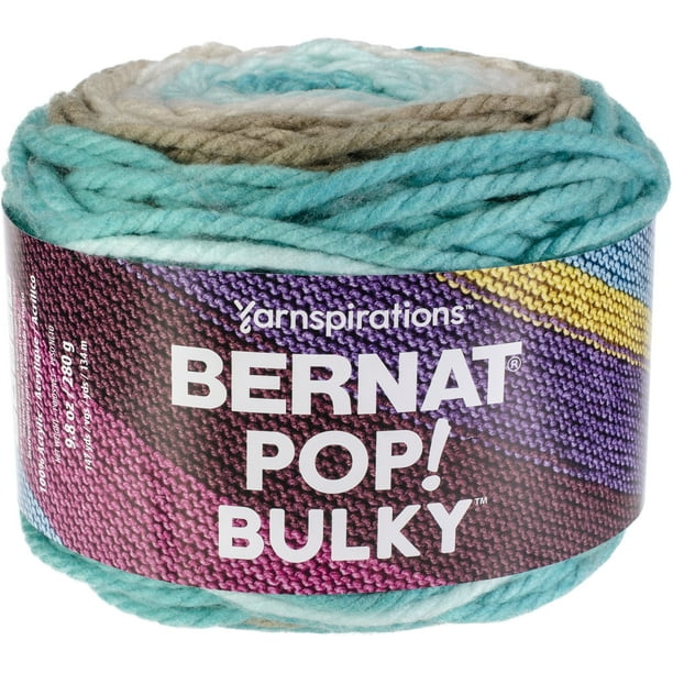 Bernat Pop Bulky Yarn, 9.8 oz, Gauge 6 Super Bulky, Carefree Seashore