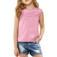 thumbnail image 5 of Xmyrz Athletic Tank Top For Infant Girl Boy Solid Sleeveless Fitted Simple Style Loose Fit Crewneck Vest Blouse Girls Casual Tops, 5 of 5
