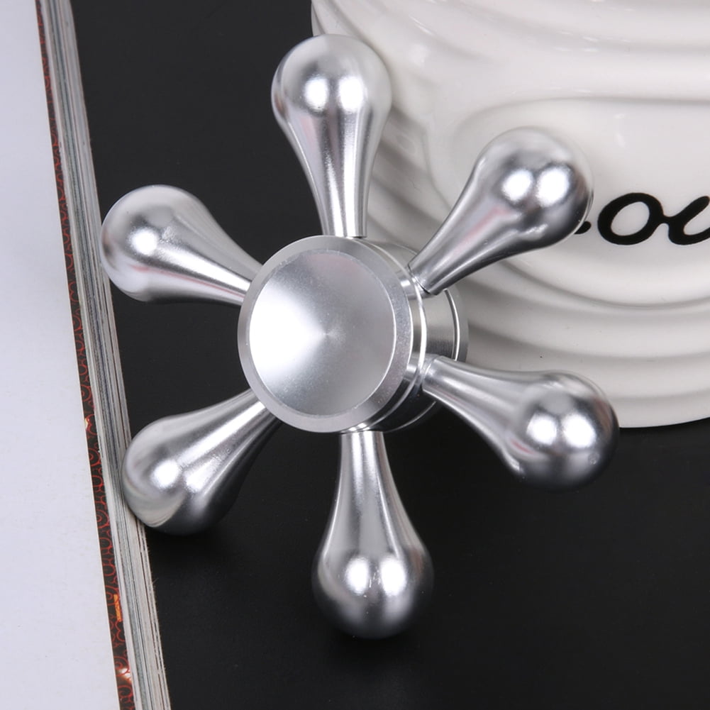 Six Angle Water Drop Gyro Finger Spinner Fidget Spinner Light silver Heiß Six Angle Water Drop Gyro Finger Spinner Fidget Spinner Light silver Heiß