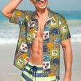 thumbnail image 5 of Lsque Hawaiian Style pattern Hawaiian Shirt for Men, Unisex Summer Beach Casual Short Sleeve Button Down Shirts-Small, 5 of 9