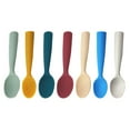 thumbnail image 1 of Cuchara de arroz de silicona Hukapapa de 7 piezas, cuchara de silicona de grado alimenticio para bebés, cuchara de silicona mixta de siete colores para niños, 1 of 7
