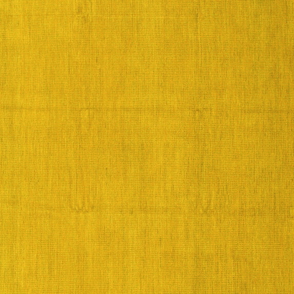 Ahgly Company Machine Washable Indoor Square Abstract Yellow Modern Area Rugs, 8' Square