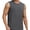 Grey, variant on Mens Tank Top Quick Drying Workout Sleeveless Gym Muscle Shirts Solid Color Lightweight Wicking Athletic Tee Shirt Grey, Size XXXXL