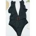 thumbnail image 5 of Women's Ruffle One-Piece Deep V Neck Swimwear Sexy Swimsuit, 5 of 6