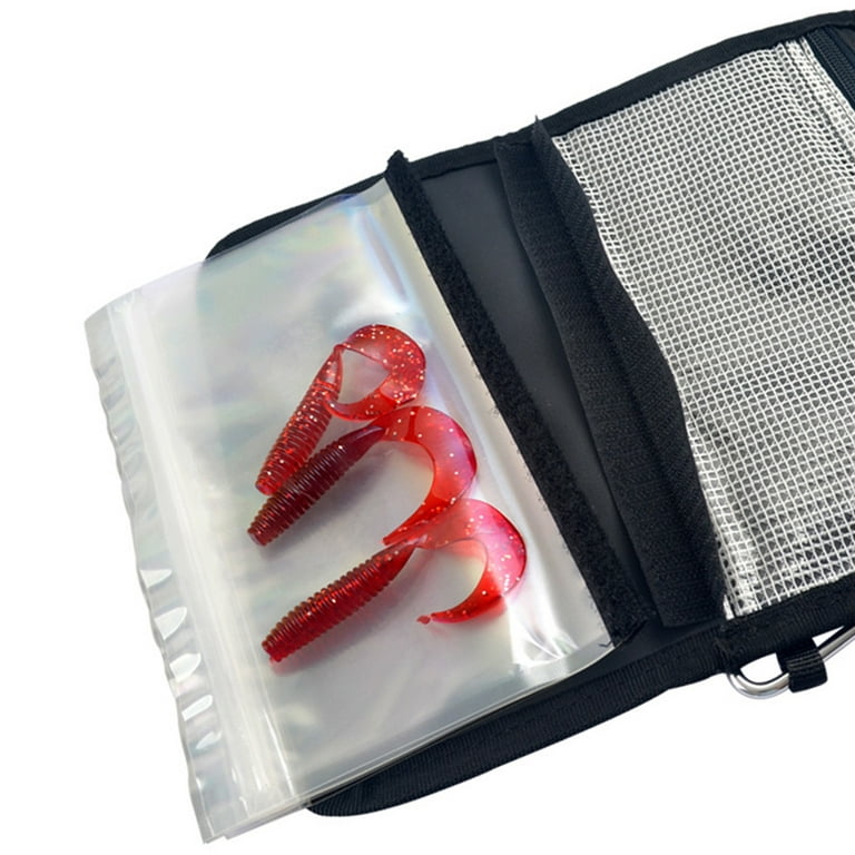 Fishing Bait Bag Baits Portable Anti-wear Transparent Tackle Small Practical Soft Plastic Lures, Size: 21.5x13cm