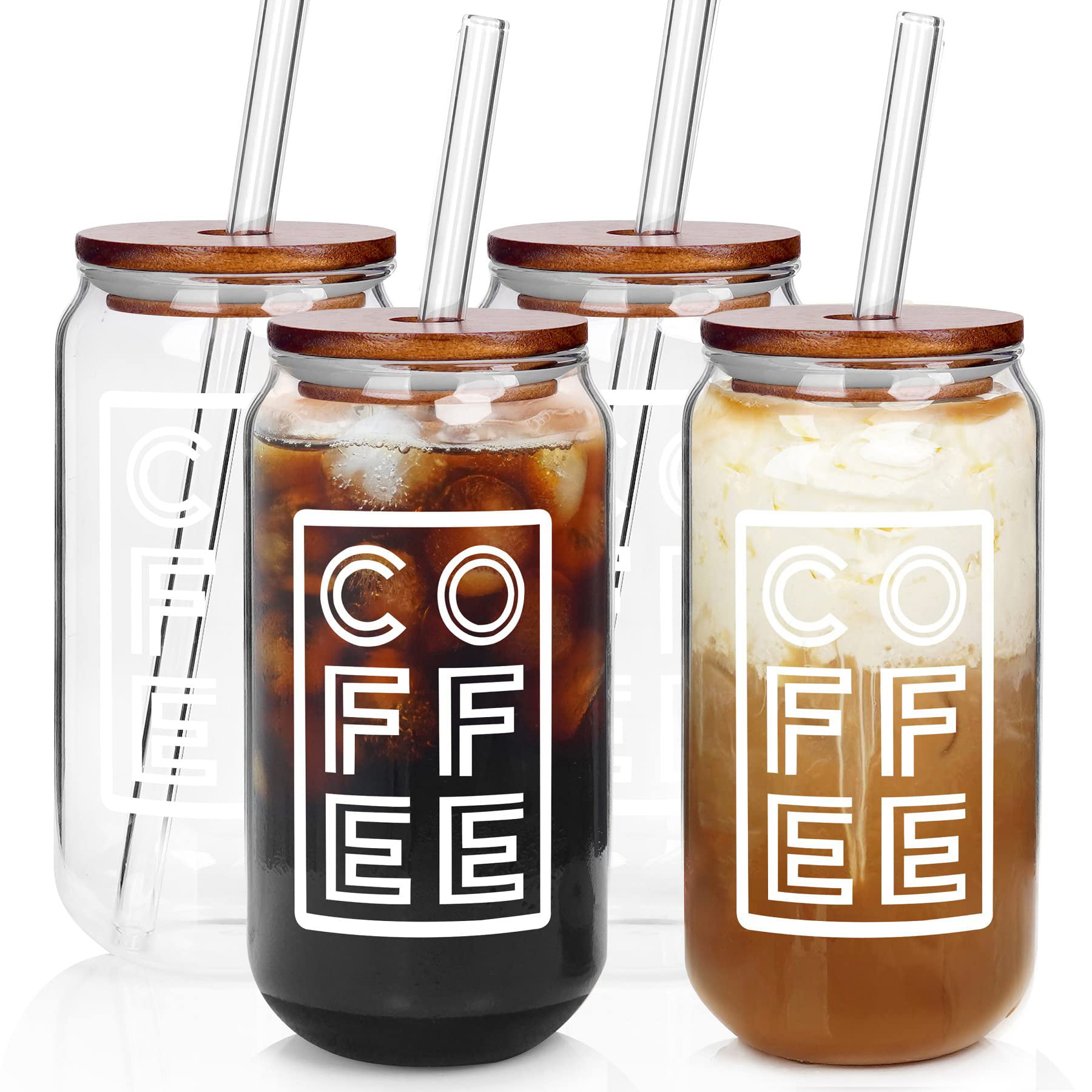 Glass Tumbler With Lid And Straw, Clear Water Cup With Handle, Mason Jar,  Iced Coffee Cups, Drinking Cups, Summer Winter Drinkware - Temu