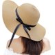 thumbnail image 2 of Sombrero de paja de ala ancha para mujer, gorra enrollable plegable y flexible, sombreros de playa de verano, 2 of 7