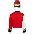 thumbnail image 2 of YiZYiF Garçons Enfants Uniforme de Tambour-Major Veste Inspirée Militaire avec Chapeau pour Performance de Fanfare Rouge 16, 2 of 4