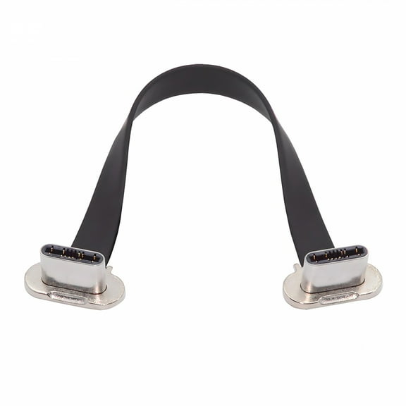 Chenyang Dual Angled Ultra Slim Flat USB-C Type C to USB-C Power USB2.0 Data Cable 65W Fast Charge for Laptop Tablet Phone