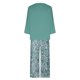 thumbnail image 5 of Puntoco Traje De Manga Larga + Pantalones Con Cuello Redondo Y Estampado A Rayas Para Mujer, Color Verde Menta, Xxl, 5 of 5