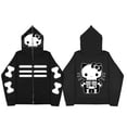 thumbnail image 2 of Hello Kitty Hello Kitty KT Gato Dibujos animados Enmascarado Cremallera Sudadera de Halloween Impresión digital 3D, 2 of 5