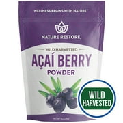Nature Restore Wild Harvested Acai Berry Powder, 8 Ounces, Non-GMO