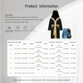 thumbnail image 5 of Xnihocha Kids Boys Boxing Outfit Metallic Satin Robe Long Sleeve Hooded Grown Cloak with Belt and B3 14, 5 of 5