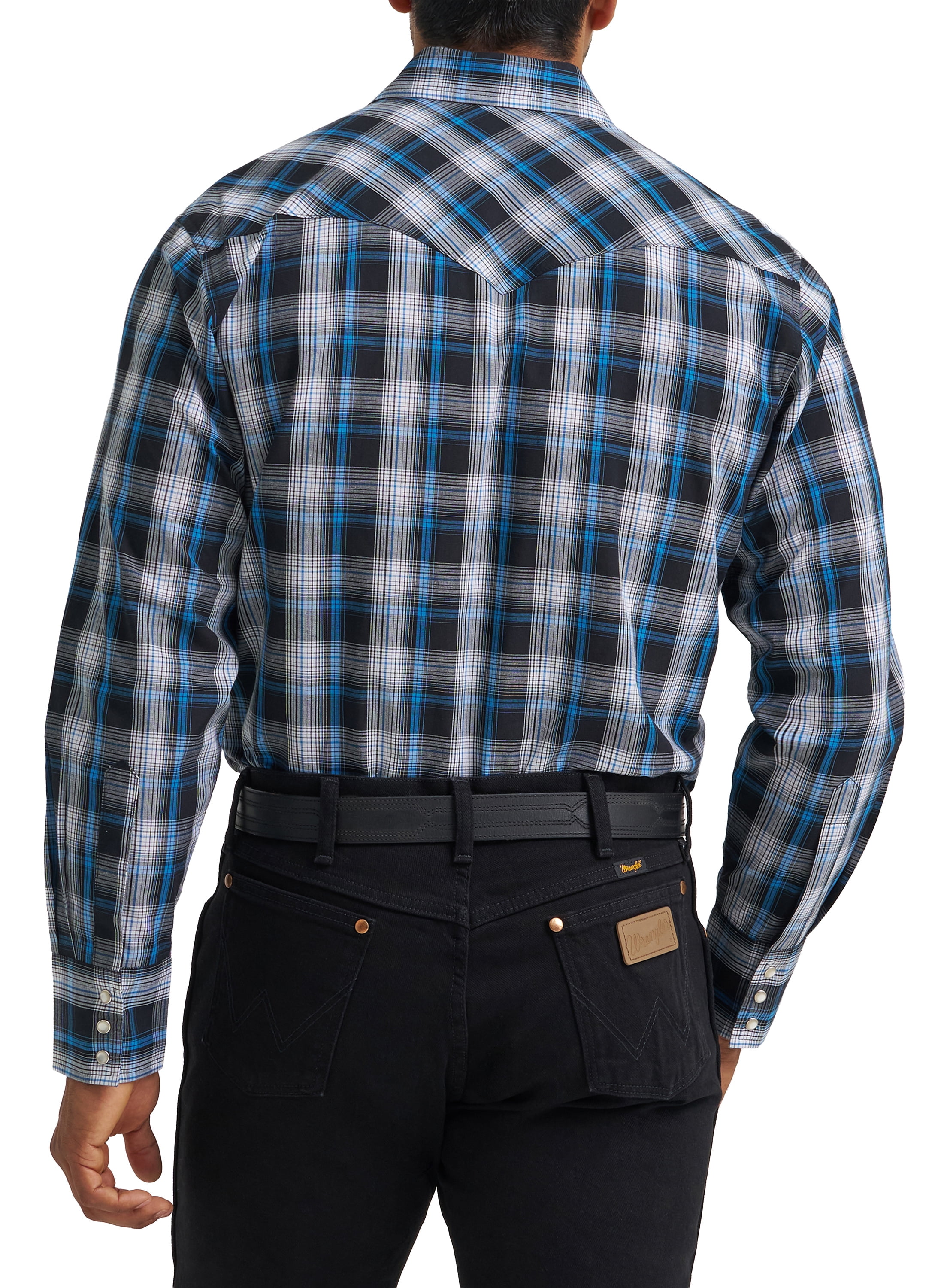 Wrangler® Men's and Big Men's Regular Fit Long Sleeve Western Shirt, Sizes S-5XL