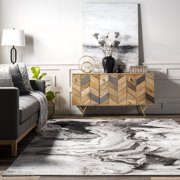 nuLOOM Remona Modern Abstract Area Rug, 4' x 6', Remona Grey