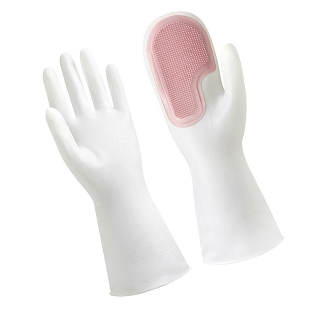Cleaning Gloves, Thicken PVC Cleaning Gloves Non Slip for Scrubbing