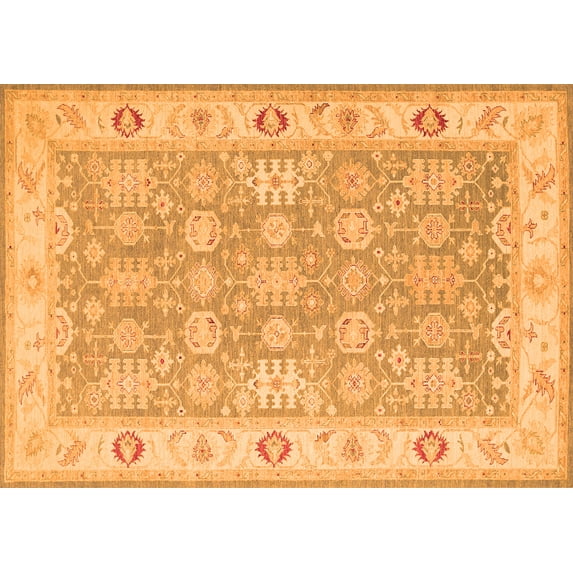 Ahgly Company Indoor Rectangle Persian Orange Traditional Area Rugs, 5' x 7'