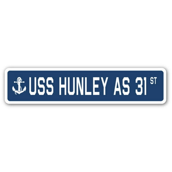 USS HUNLEY AS 31 Street Sign us navy ship veteran sailor gift