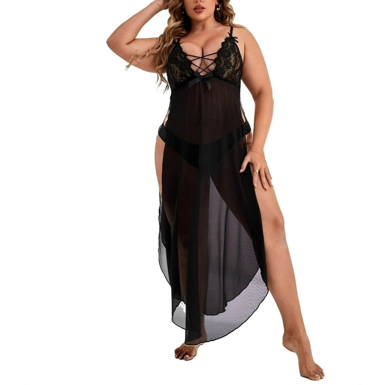 Babydolls Black Plus Size Sexy Lingerie Women s Walmart