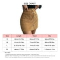 thumbnail image 1 of Women Corduroy Mini Short Skirt A Line High Waist Slim Fit Button with Pockets for Fall Winter, 1 of 6