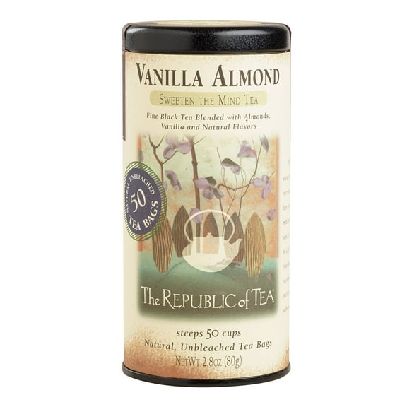 The Republic Of Tea Vanilla Almond Black Tea 2.8 oz. Pack of 3