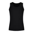 thumbnail image 6 of Sakmal Tank Tops Men Under $5 Crew Neck Black Black Breathable Workout Camisole Muscle Solid Sleeveless T Shirts for Men, 6 of 6