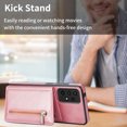 thumbnail image 4 of Jiahe Cover Wallet Case for Samsung Galaxy A53 5G, Vintage Premium PU Leather Cover Flip Case with Card Slots Magnetic Closure Zipper Pocket Kickstand Handbag, Pink, 4 of 6