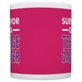 thumbnail image 3 of ThisWear Mothers Day Gift for Mom Survivor of a Teenage Daughter Funny Gag 11 ounce Coffee Mug Pink, 3 of 4