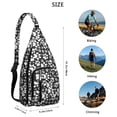 thumbnail image 2 of Cute Cartoon Dog Sling Backpack - Funny Bone Pattern Shoulder Bag (Adorable Pet Design, Lightweight & Durable), 2 of 4