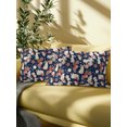 thumbnail image 5 of Outdoor Pillows Waterproof, Farmhouse Bunnies Bedding Throw Pillows with Insert for Couch Sofa Bed, Navy Blue Country Flowers Botanical 12x20 Inch Pillowcases Decorative Camping Patio Pillow Set of 2, 5 of 8