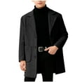 thumbnail image 1 of Lovzfmll Boys' Wool Blend Overcoat, Mid-Length Fall & Winter Jacket, Solid Color Windproof & Warm Coat for Little Boys, 9-10 Years, 1 of 6