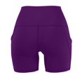 thumbnail image 3 of Charmgo Yoga Pants Women Clearance, Leggings for Women, Women High Waist Solid Color Yoga Sports Shorts Gym Shorts Women Yoga Shorts for Women Purple, 3 of 7