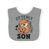 Inktastic Otterly Amazing Son with Mother and Child Otter Boys Baby Bib