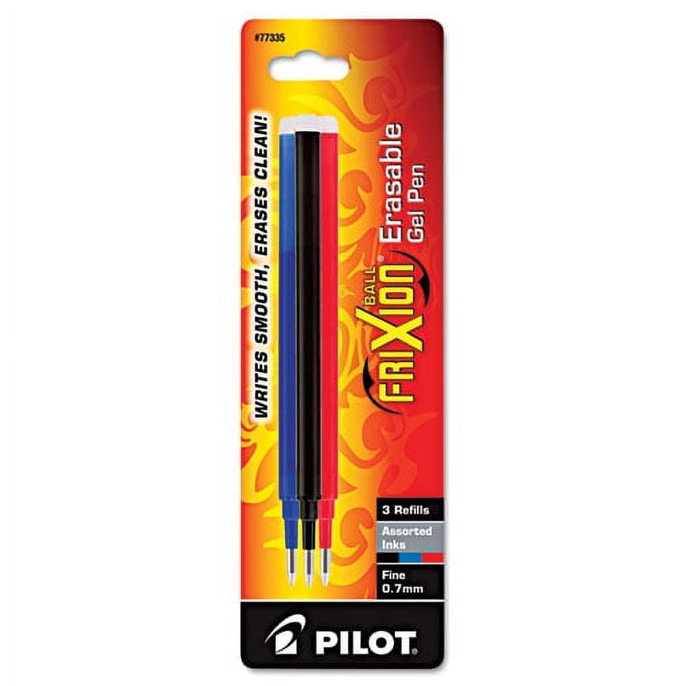 Refill For Pilot Frixion Erasable, Frixion Ball, Frixion Clicker And Frixion Lx Gel Ink Pens, Fine Tip, Assorted Ink, 3/pack | Bundle of 5 Packs