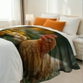 thumbnail image 3 of Flannel Fleece Throw Blanket, Soft Large Throw Blanket, Lightweight Cozy Plush Throw Blanket Fit Sofa Bed, 40"x50", Chickens, 3 of 7
