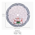 thumbnail image 3 of Christmas 1.2m Old Man In The Forest Plaid Tree Dress Ornament Christmas Tree Bottom Decorative Carpet Cloth, 3 of 6