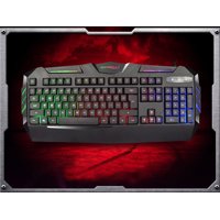 K3 USB Wired Illuminated Colorful LED Backlight Multimedia PC Gaming Keyboard BK