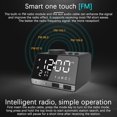 thumbnail image 3 of Altavoz Bluetooth Despertador Reloj Integrado Multifunción Dual Usb Fuente de alimentación Radio Tarjeta de cabecera para el hogar Audio Afortunado Sencillez, 3 of 4