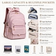 thumbnail image 5 of Student Backpack 17X11X5 Inch Beige Oxford Cloth Daypack for School Travel, Fits 15.6 Inch Laptops for Middle High School College Students, Back to School Casual Bookbag, 5 of 5