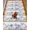 thumbnail image 2 of Stair Treads for Wooden Steps, Blue Yellow Palm Tree Peel and Stick Stair Treads with Reusable Adhesive, Summer Botanical Tropical Non Slip Indoor Stairs Runner Rugs Mats for Elders Dogs 8"x30" 15PCS, 2 of 7