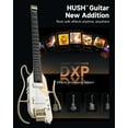 thumbnail image 4 of Donner HUSH X PRO Electric Guitar Kit - Smart Travel Guitar with Dozens of Preset Combinations, 7 Tone Sim Options, White-Luxe, 4 of 9