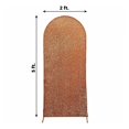 thumbnail image 3 of BalsaCircle 5 ft Antique Gold Fitted Metallic Spandex Round Top Wedding Arch Backdrop Stand Cover Party Events Decorations, 3 of 8