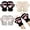 Black+Gray+White, variant on Dalrosia Womens Cat Paw Gloves Winter Plush Faux Fur Cute Halloween Kitten Fingerless Mittens