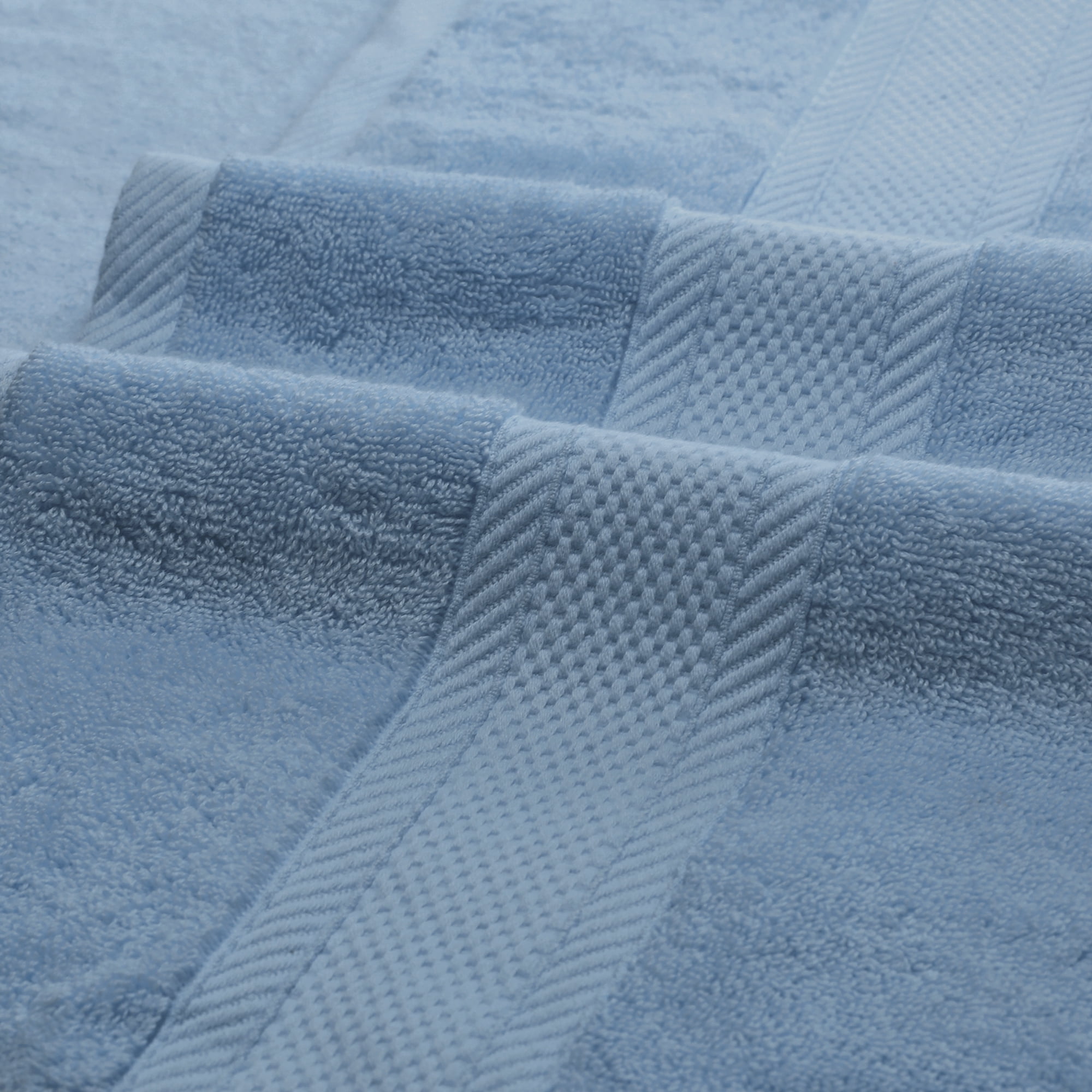 Unique Bargains Cotton 2 Pack Bath Towels Set Quick Dry and Highly Absorbent for Bathroom Dark Blue 28" x 56"