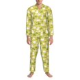 thumbnail image 3 of Fotbe Easter Bunny Pijama de Hombre con Estampado de Manga Larga, Conjunto de 2 Piezas, Ropa de Dormir Suave y Cómoda con Bolsillos-Small, 3 of 7