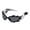 Black/silver, variant on DELON Original Designer Sci-Fi Cyberpunk Decorative Glasses, Chinese Dragon & Dragon Horn Mascot Design, Novel Personalized Style