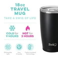 thumbnail image 2 of Swig Life 18oz Travel Mug | Insulated Stainless Steel Tumbler with Handle | Black, 2 of 5