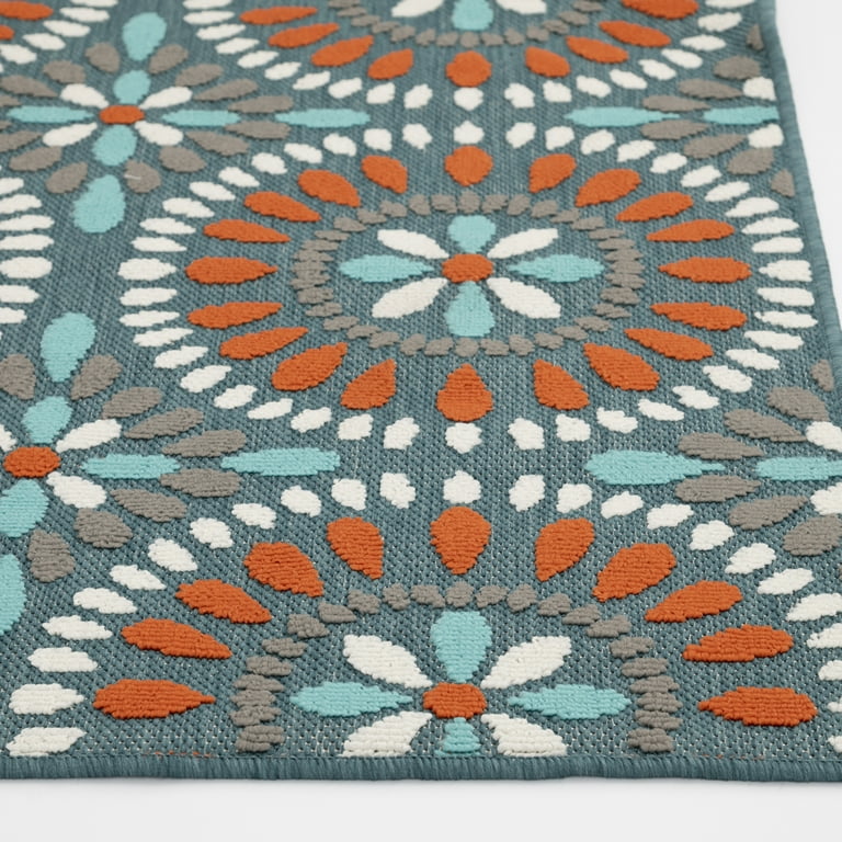 Mainstays 5' x 7' Multi Medallion Polypropylene Outdoor Area Rug